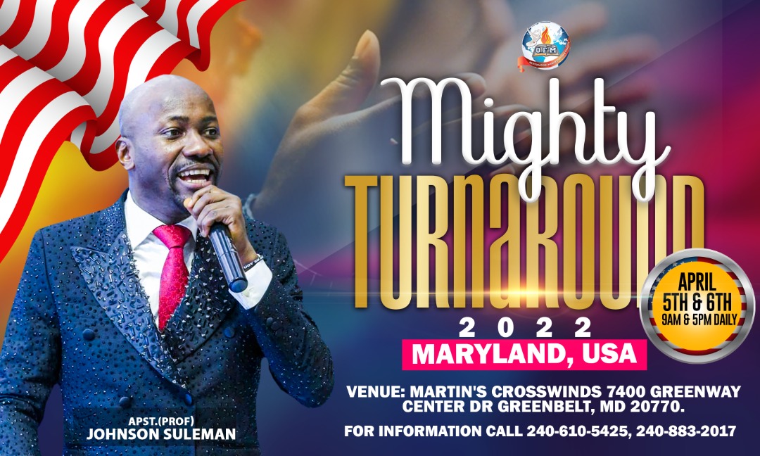 Apostle Johnson Suleman in Maryland